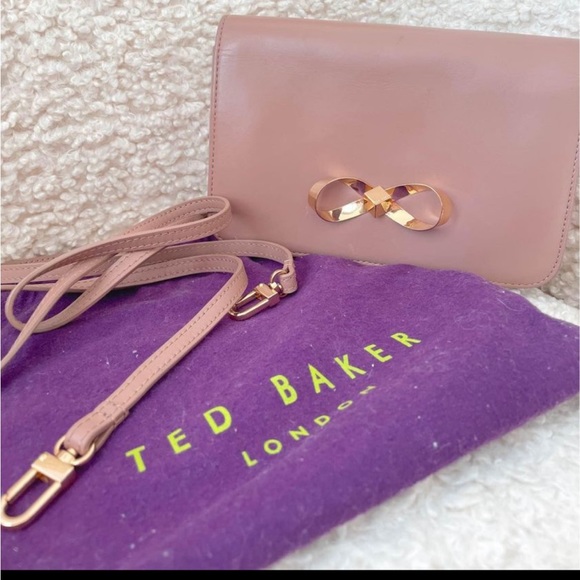 Ted Baker Leather Crossbody with Gold Bow - Picture 4 of 5